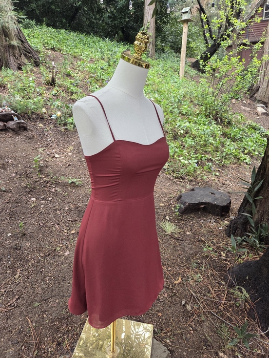 Aritzia Sunday Best Ribbed Dress in Rosewood - Picture 5 of 7